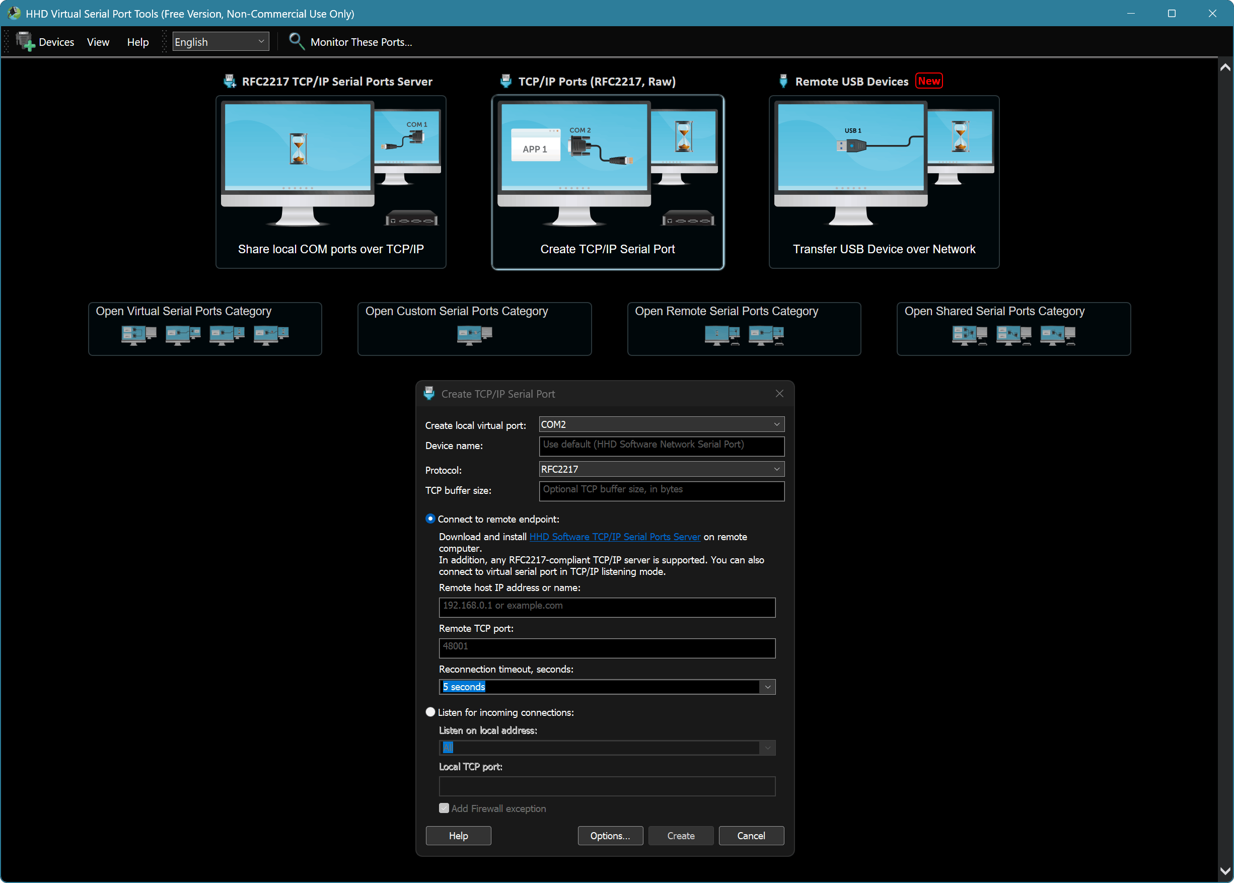 Free Com Port Redirector Screenshot